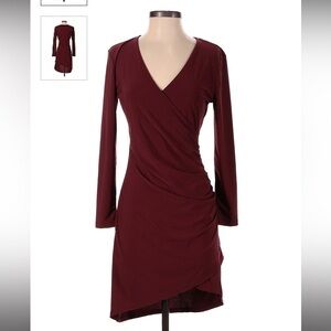 Burgundy Asymetrical Dress